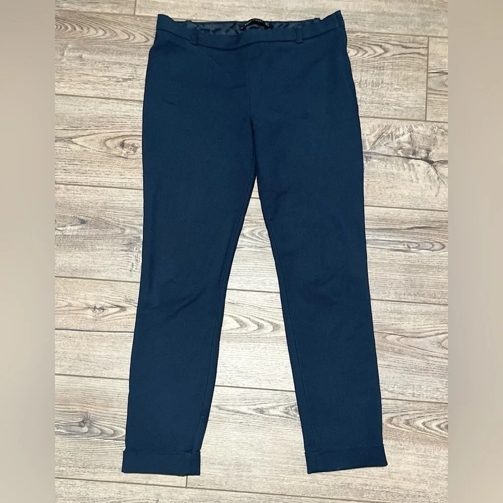 Zara dark blue cuffed fancy pants work casual small